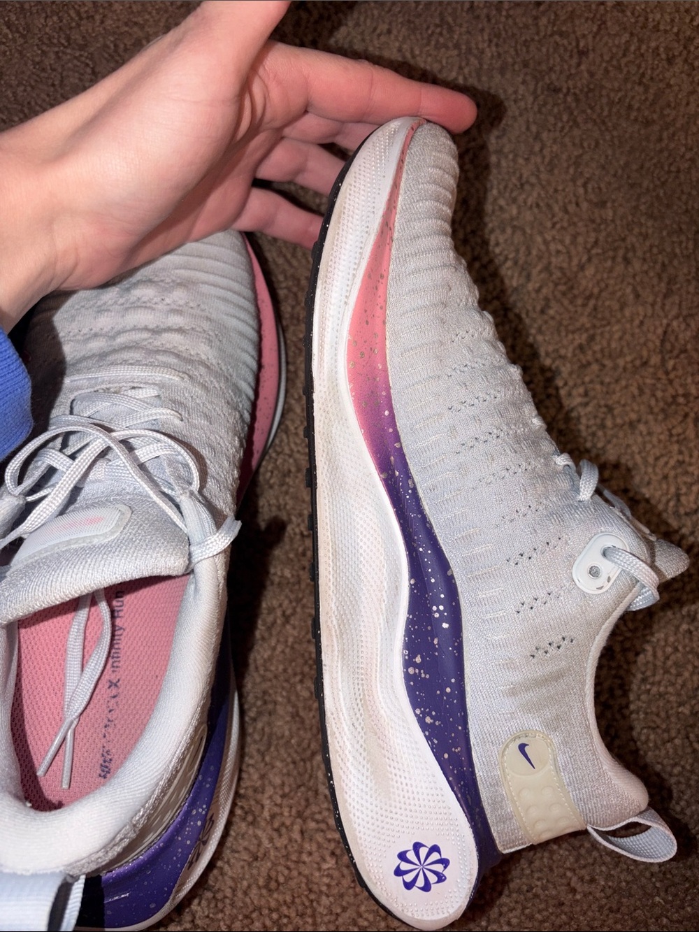Nike Women’s React Infinity Run 4
Light Blue with Pink & Purple Accents - Picture 7 of 11